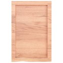 VidaXL Półka, jasnobrązowa, 40x60x4 cm, lakierowane lite drewno dębowe