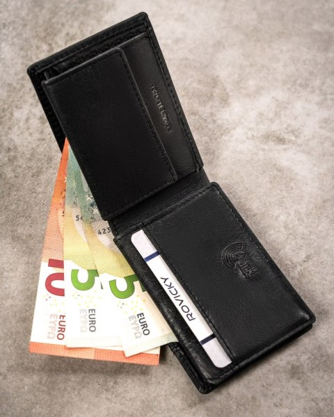 Mały, Skórzany Portfel Męski Bez Zapięcia Lumarko!