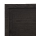 Półka, ciemnoszara, 100x30x6 cm, wykończone lite drewno dębowe
