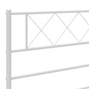 Metalowa rama łóżka z wezgłowiem i zanóżkiem, biała, 140x190 cm Lumarko!