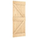 Drzwi przesuwne z osprzętem, 85x210 cm, lite drewno sosnowe Lumarko!
