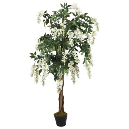 Sztuczna wisteria, 560 liści, 80 cm, zielono-biała Lumarko!