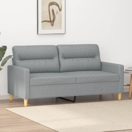 Sofa 2-osobowa, jasnoszara, 140 cm, tapicerowana tkaniną Lumarko!
