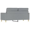 Sofa 2-osobowa, jasnoszara, 140 cm, tapicerowana tkaniną Lumarko!