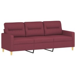 Sofa 3-osobowa, winna czerwień, 180 cm,tapicerowana tkaniną Lumarko!