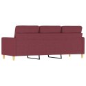 Sofa 3-osobowa, winna czerwień, 180 cm,tapicerowana tkaniną Lumarko!