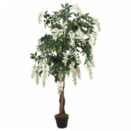 Sztuczna wisteria, 1260 liści, 180 cm, zielono-biała Lumarko!