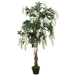 Sztuczna wisteria, 840 liści, 120 cm, zielono-biała Lumarko!