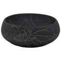 Umywalka nablatowa, czarna, owalna, 59x40x15 cm, ceramiczna Lumarko!
