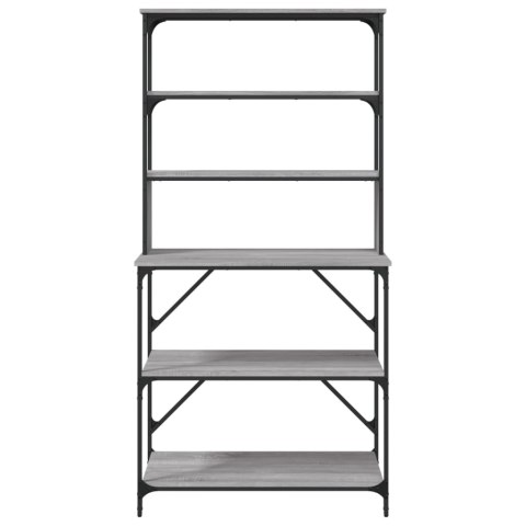 6-poziomowy regał kuchenny, szary dąb sonoma, 90x40x180 cm Lumarko!