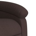 Rozkładany fotel masujący, ciemnobrązowy, obity tkaniną Lumarko!