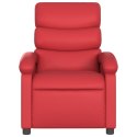 Rozkładany fotel masujący, czerwony, sztuczna skóra Lumarko!