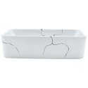 Umywalka nablatowa, biała, prostokątna, 46x35,5x13 cm, ceramika Lumarko!