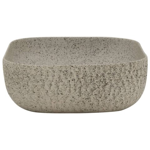 Umywalka nablatowa, szara, prostokątna, 48x37,5x13,5 cm Lumarko!