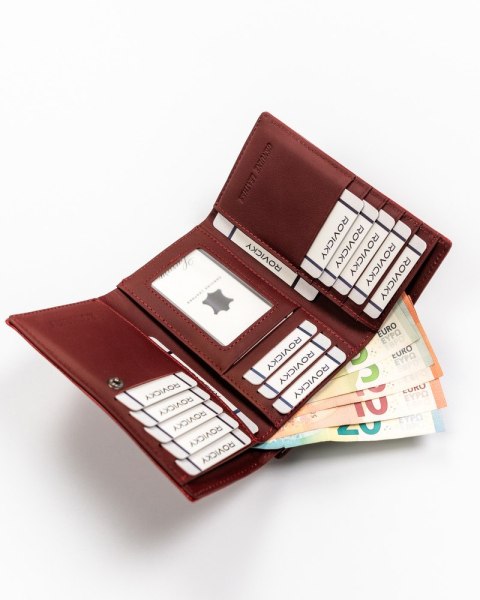 Pojemny portfel damski ze skóry naturalnej i ekologicznej — Rovicky Lumarko!