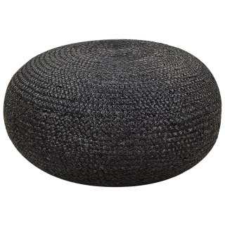 Puf jutowy ⌀ 50 cm czarny TIFELT