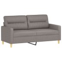 Sofa 2-osobowa, kolor taupe, 140 cm, tapicerowana tkaniną Lumarko!