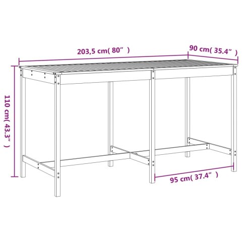 9-cz. zestaw mebli barowych do ogrodu, lite drewno daglezjowe Lumarko!