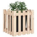 Donica ogrodowa z płotkiem, 50x50x50 cm, lite drewno sosnowe Lumarko!
