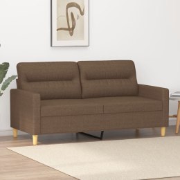 Sofa 2-osobowa, brązowa, 140 cm, tapicerowana tkaniną Lumarko!