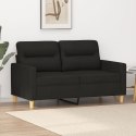 Sofa 2-osobowa, czarna, 120 cm, tapicerowana tkaniną Lumarko!