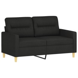 Sofa 2-osobowa, czarna, 120 cm, tapicerowana tkaniną Lumarko!