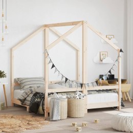 Rama łóżka dziecięcego, 2x(70x140) cm, lite drewno sosnowe Lumarko!