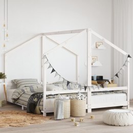 Rama łóżka dziecięcego, biała, 2x(90x190) cm, drewno sosnowe Lumarko!