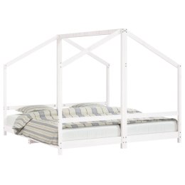 Rama łóżka dziecięcego, biała, 2x(90x190) cm, drewno sosnowe Lumarko!