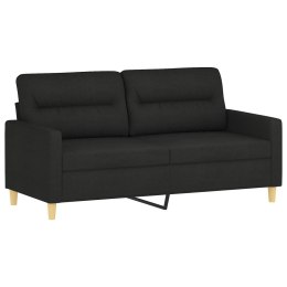 Sofa 2-osobowa, czarna, 140 cm, tapicerowana tkaniną Lumarko!