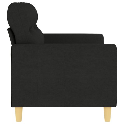 Sofa 2-osobowa, czarna, 140 cm, tapicerowana tkaniną Lumarko!