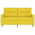 Sofa 2-osobowa, jasnożółta, 120 cm, tapicerowana tkaniną Lumarko!