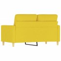 Sofa 2-osobowa, jasnożółta, 120 cm, tapicerowana tkaniną Lumarko!