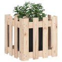 Donica ogrodowa z płotkiem, 40x40x40 cm, lite drewno sosnowe Lumarko!