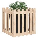 Donica ogrodowa z płotkiem, 60x60x60 cm, lite drewno sosnowe Lumarko!