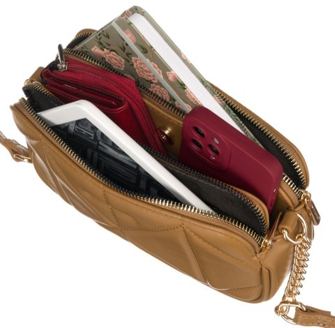 Elegancka, pikowana torebka damska ze skóry ekologicznej — David Jones Lumarko!