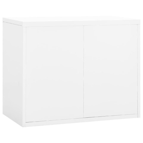 Szafka kartotekowa, biała, 90x46x72,5 cm, stalowa Lumarko!