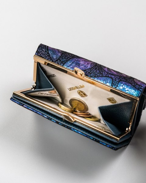 Damski, skórzany portfel w motylki — Peterson Lumarko!