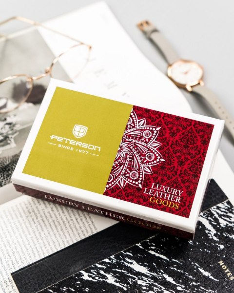 Damski, skórzany portfel w motylki — Peterson Lumarko!