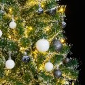 Sztuczna choinka z 300 LED, bombkami i śniegiem, 210 cm Lumarko!