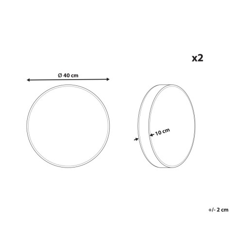 2 poduszki ogrodowe w kwiaty ⌀ 40 cm wielokolorowe VEREZZI