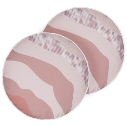 2 poduszki ogrodowe we wzór abstrakcyjny ⌀ 40 cm różowe CAMPEI Lumarko!