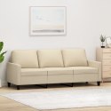 3-osobowa sofa, kremowa, 180 cm, tapicerowana tkaniną Lumarko!