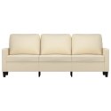 3-osobowa sofa, kremowa, 180 cm, tapicerowana tkaniną Lumarko!