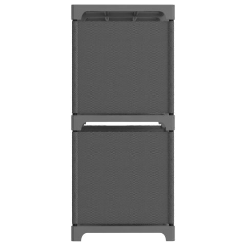 Regał z 6 przegrodami, szary, 103 x 30 x 72,5 cm, tkanina Lumarko!