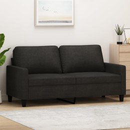 Sofa 2-osobowa, czarna, 140 cm, tapicerowana tkaniną Lumarko!