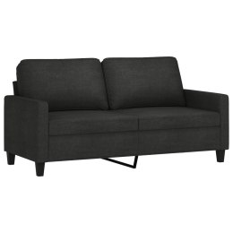 Sofa 2-osobowa, czarna, 140 cm, tapicerowana tkaniną Lumarko!