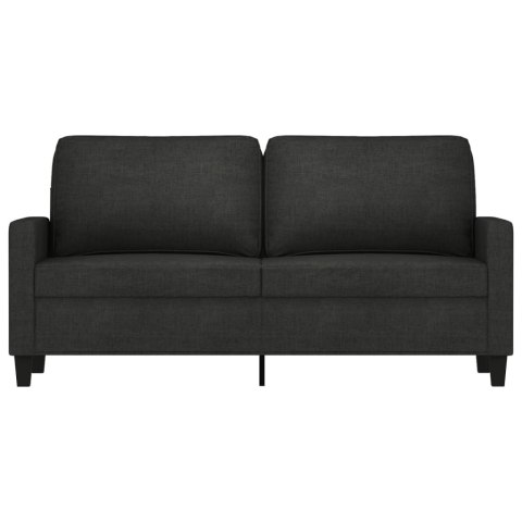 Sofa 2-osobowa, czarna, 140 cm, tapicerowana tkaniną Lumarko!