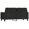 Sofa 2-osobowa, czarna, 140 cm, tapicerowana tkaniną Lumarko!