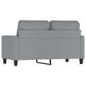 Sofa 2-osobowa, jasnoszara, 120 cm, tapicerowana tkaniną Lumarko!